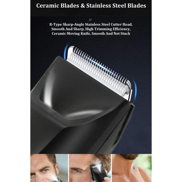 Electric Groin Hair Trimmer IPX4 Waterproof Body Replaceable Ceramic Blade Heads Hair Clipper