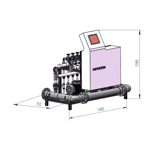 10 Inches Screen Automatic Fertigation Machine High Precision For Water Soluble Fertilizer