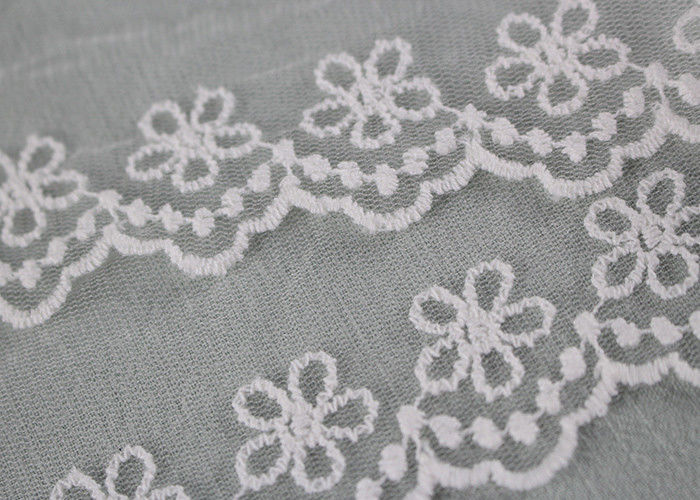 Custom Lace Design Nylon Lace Trim Flower Embroidery Lace Ribbon For Tulle Dress