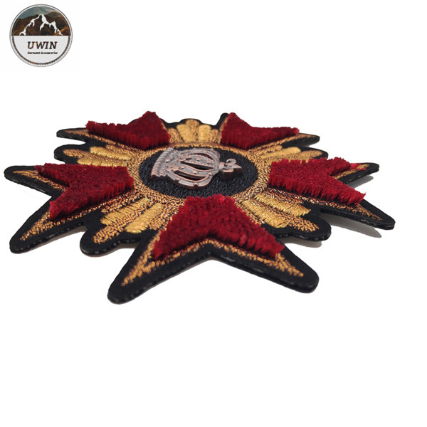 3D Washable Custom Made Embroidered Patches No Minimum With Logo Embossed