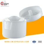 38/400 18mm Flip Top Cap Plastic Bottles Smooth Closure White