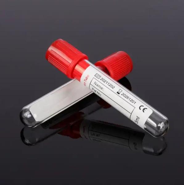 Medical Hospital Serum 1-10ml Glass PET Blood Test Red Vacuum Blood Collection