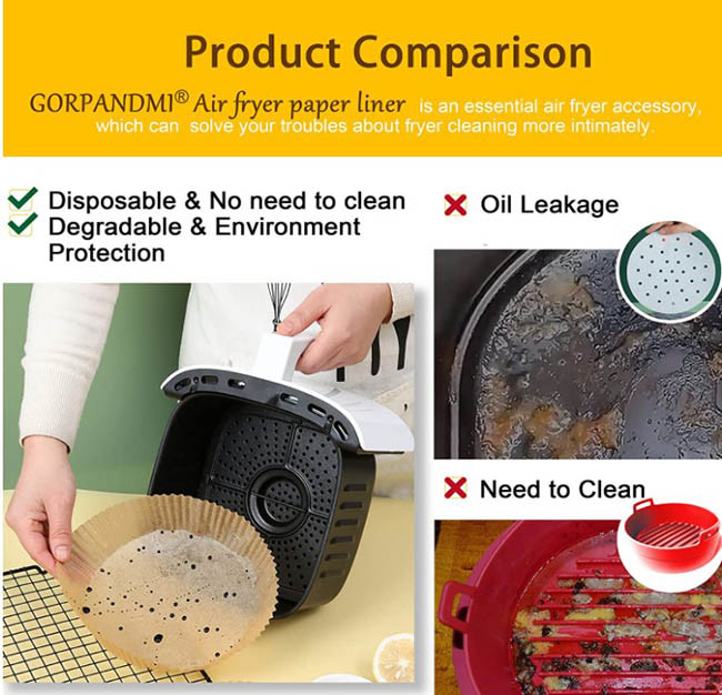 Kitchen Tools Oil-Proof Paper Barbecue Plate Air Fryer Disposable Paper Liner