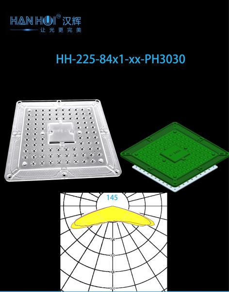 84 In 1 3030LEDs 204.81×204.81×10.05mm Size LED Parking Lot Lighting Lens