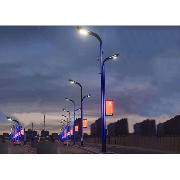 p3mm LED Lamp Pole Screen , 120 degrees Roadside LED Display