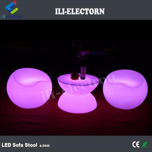 Illuminated multicolor change outdoor led light coffee table
