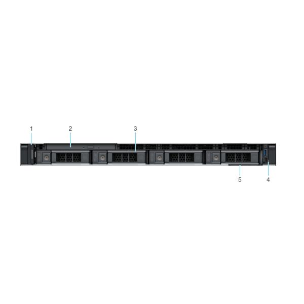 Dell PowerEdge R350 1U Rackmount Computer 32GB UDIMM 3200MT/S ECC