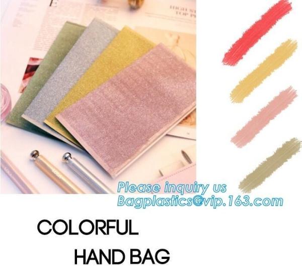 pencil handbags, makeup bags, School office supplies handle zipper file document