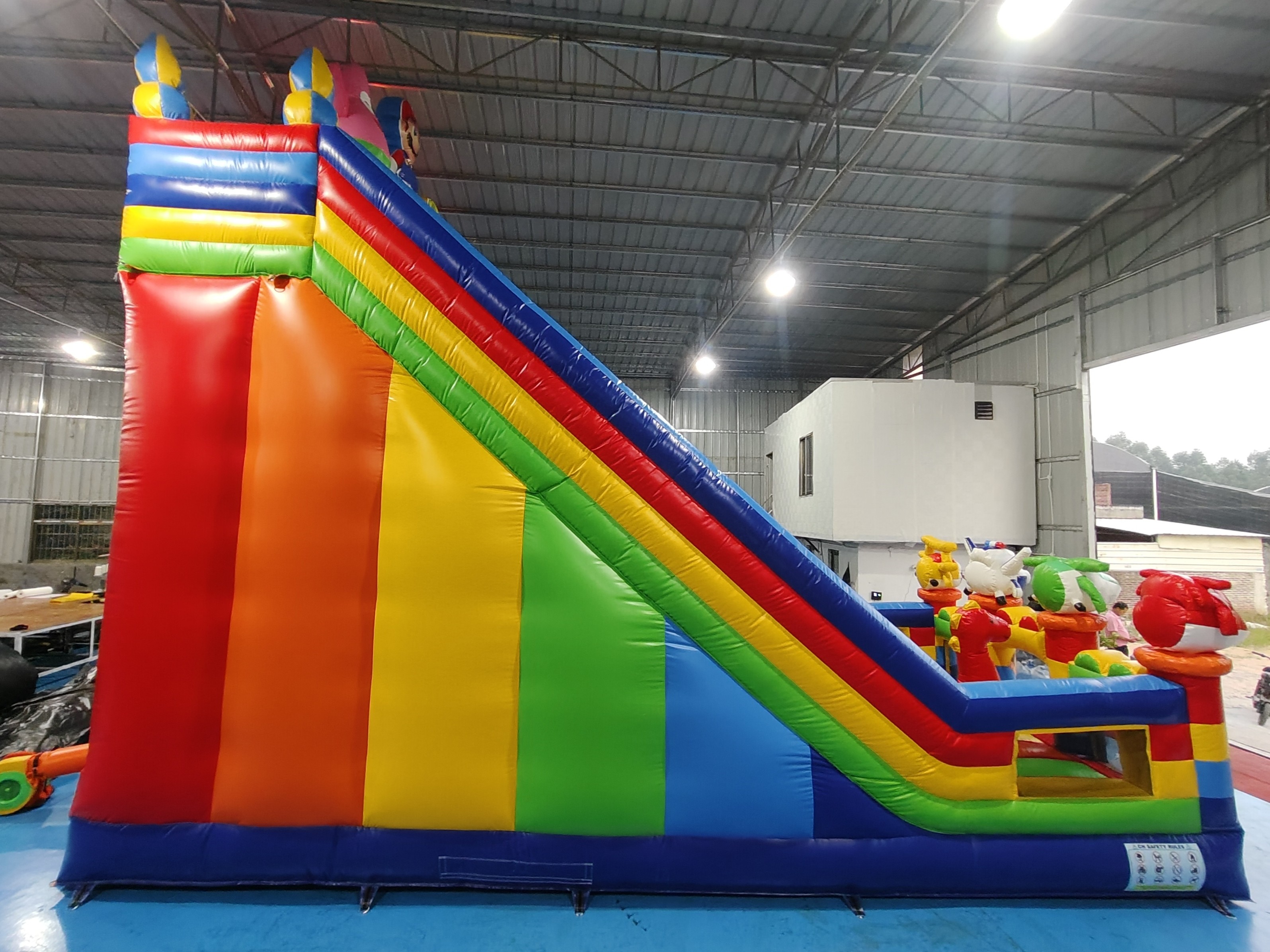 Commercial Pvc Tarpaulin Inflatable Slides Cartoon Characters Inflatable Water Slides Castle For Kids And Adults