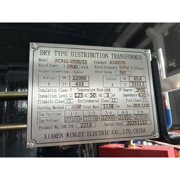 2500kva Cast Coil Transformer 22kv To 433v Dry Type Epoxy Resin Electrical Power Transformers