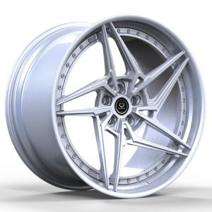 Wholesale Aluminum Alloy 2-Piece Forged Wheels Rims Hyper Silver Center Multi Spoke GTB Car Wheels from china suppliers
