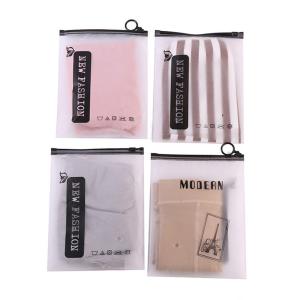 Wholesale Custom Matte / Frosted PE Clothing Zipper Bags Biodegradable for T Shirt Swimwear from china suppliers