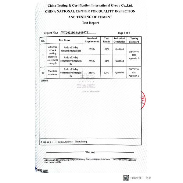 25kg PP Woven Valve Cement Bag with BOPP Printing