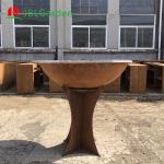 Corrosion Resistant Corten Steel BBQ Grill Outdoor Charcoal Grill Rusty Red