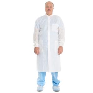 China Bacteria Resistant Disposable Exam Gowns Soft With Zipper Or Snaps on sale