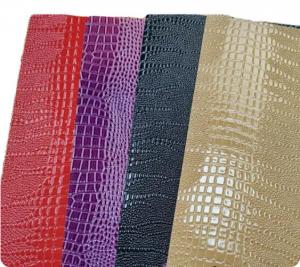 Wholesale Embossed Print PVC Synthetic Leather Fabric For Home Decor from china suppliers