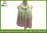 Chinese factory frayed three colors ombre lightweight scarf 100% Viscose 100