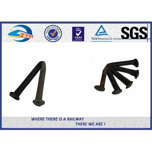 Offset Head Metal Fence Railroad Track Spikes / Rail Screw Spikes