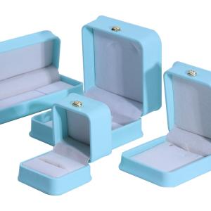 Wholesale Jewelry Package in Cyan with Crown Design Hanhong Custom Logo Luxury PU Leather Suit Box from china suppliers