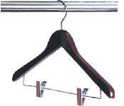 Wholesale Aubergine Wooden Non Slip Skirt Hangers For Hotel Guestroom Laundry from china suppliers