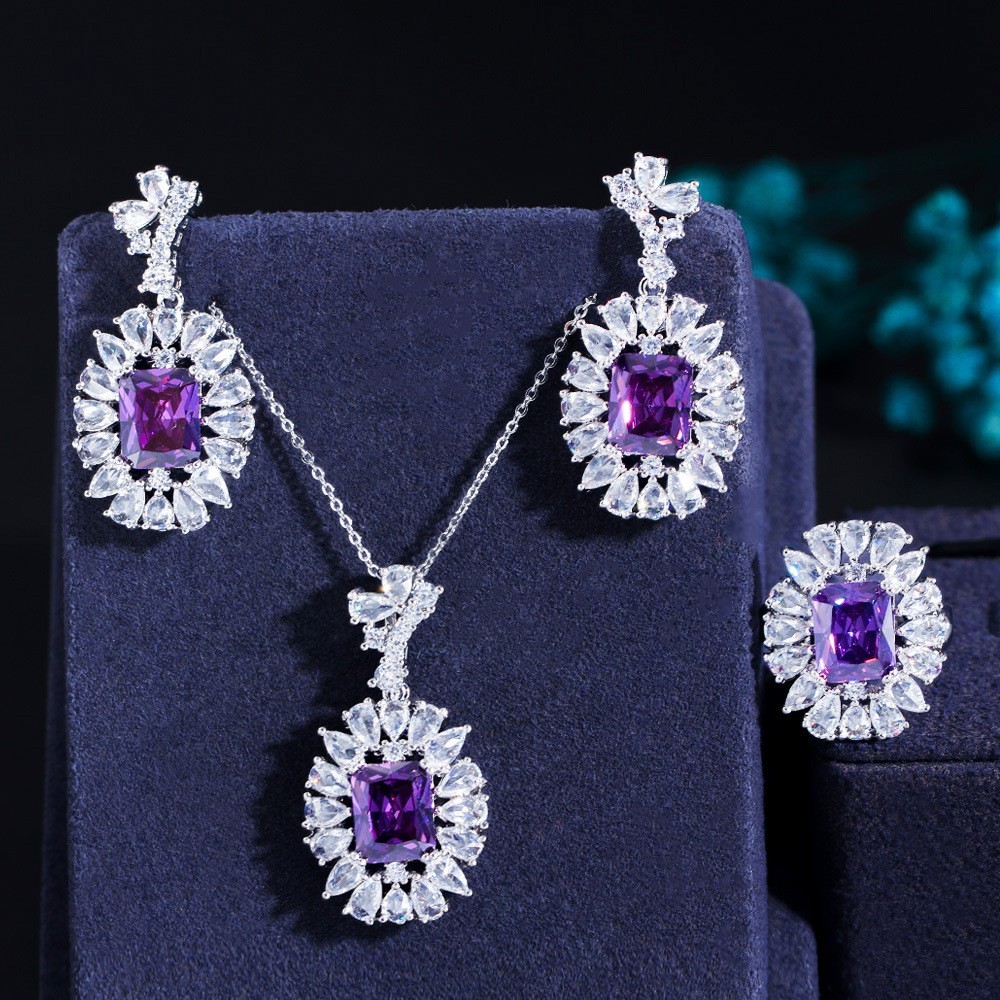 Fashion Women Wedding Necklaces Sets Vintage Collar Rhinestone Crystal Choker Necklaces & Pendants Jewelry Set