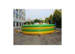 Cute White Bunny Rabbit On The Grass Inflatable Bouncer Combo , Blow Up