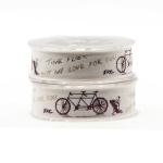 Ink Screen Printed Cotton Ribbon , Tear Resistant Cotton Fabric Ribbon