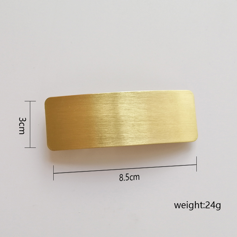 geometry snap hair clips metal girls Korean ponytail hair grip 8.5x3cm