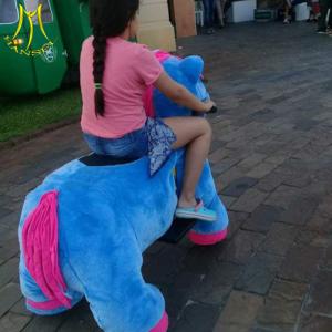 Wholesale Hansel high attractive kid amusement park trains rides for sale coin game stuffed animal party motorized ride for party from china suppliers