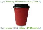 12Oz Horizontal Wall Corrugated Paper Cup for Hot Beverage Water