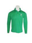 Green 180gsm Men's Long Sleeve Shirts With Embroidery Lapel Collar