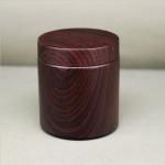 Heat Transferring Plastic Powder Canister Food Wooden Storage Jars 95mm Dia