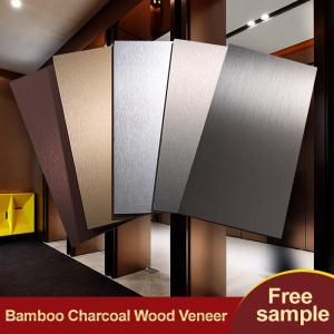 Wholesale Bamboo Charcoal Wood Veneer New Innovation 1220*2440*5/8mm Flame Retardant Bamboo Charcoal Wood Eco-Friendly Bamboo Charcoal Decorative Wall Panel For from china suppliers