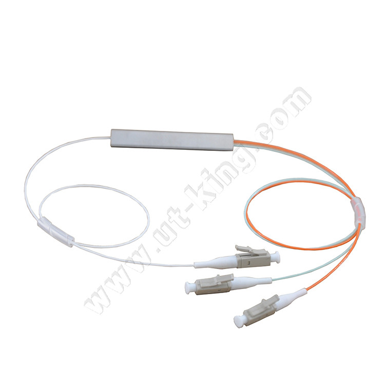 Compact FTTH OM3 1x2 Fiber Steel Tube PLC Splitter