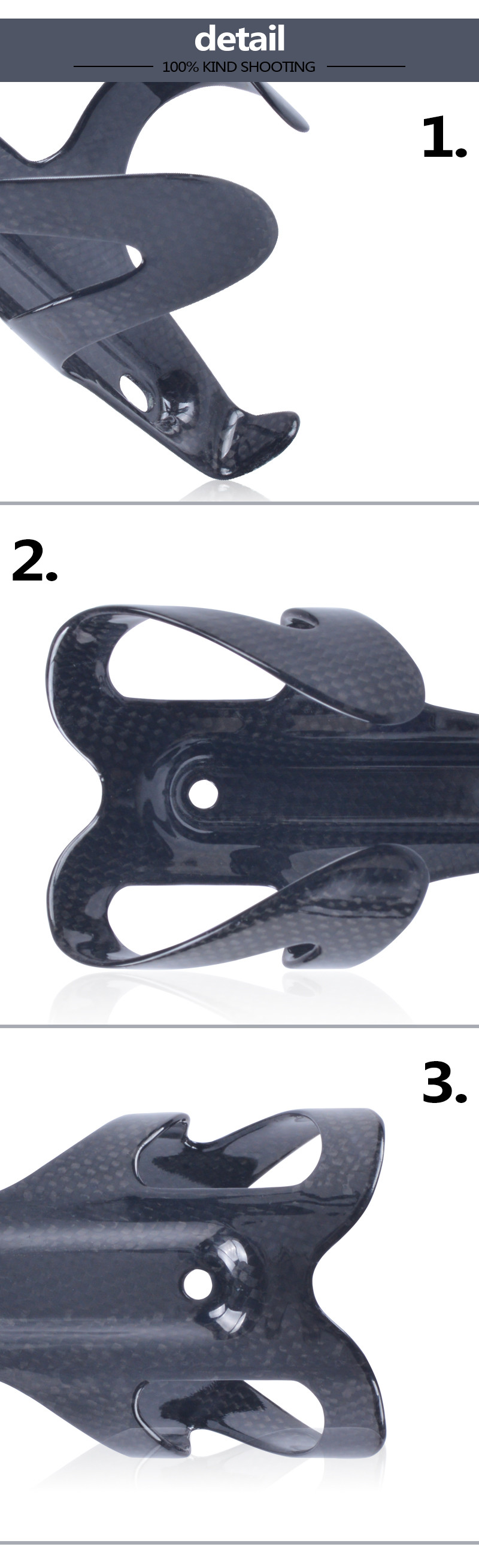 3K Matte Weave Carbon Fiber Mountain Road Bicycle Bottle Cage