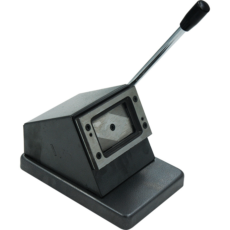 Manual PVC Die Card Cutter For Business ID Card Production Machine In Black