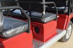 Red Electric Sightseeing Cart For 14 Passengers CE Certificate / Mini Golf Buggy