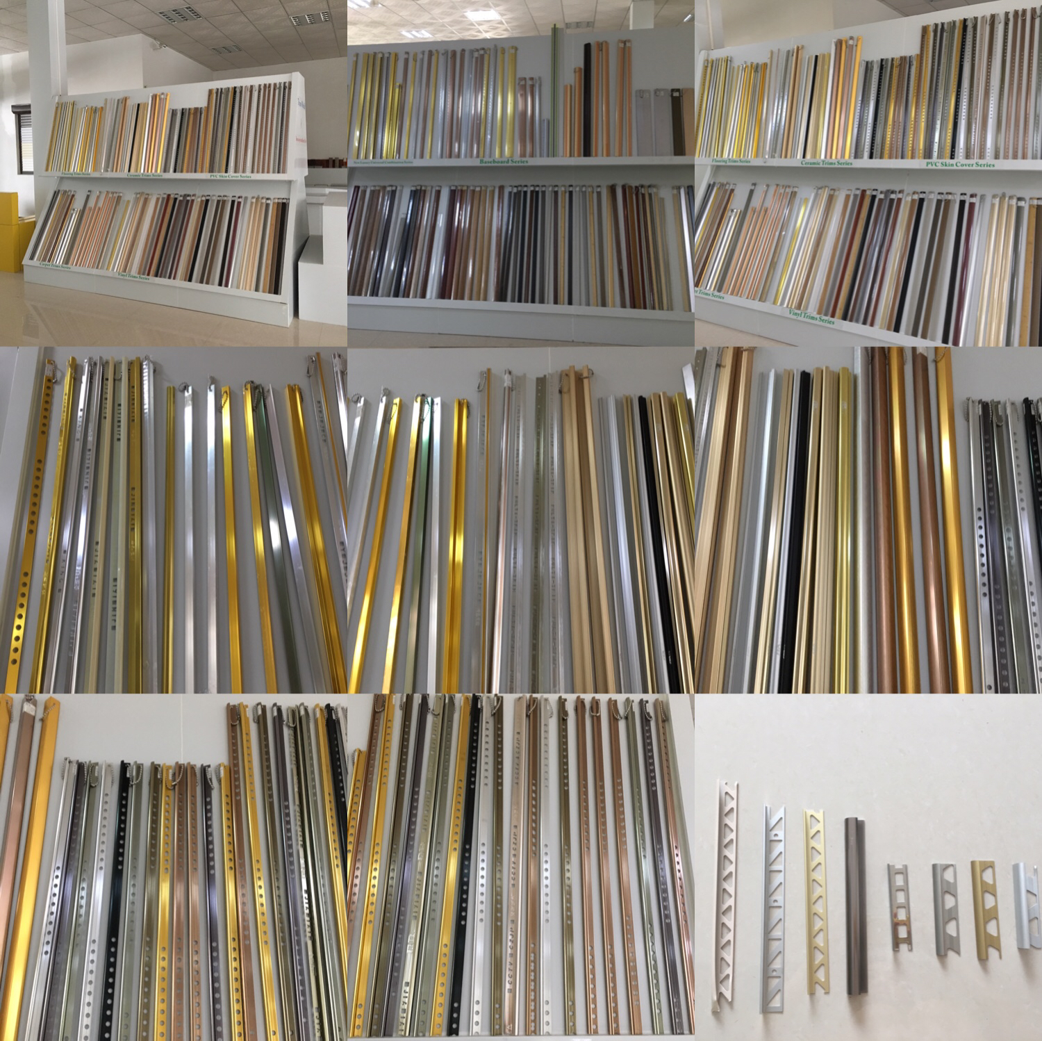 Metal Material Aluminum Tile Trim Customized For Wall Corner Edge Floor Transition