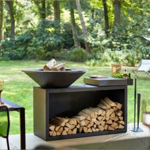 Wholesale Wood Burning Grill Metal Corten Steel Fire Pit BBQ Barbecue from china suppliers