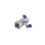Thread Connection 1/2" NPT 316 Stainless Steel 1PC Ball Valve Butterfly Handle