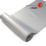 Custom Grey Silicone Coated Fiberglass Fabric Heat Protection High Strength