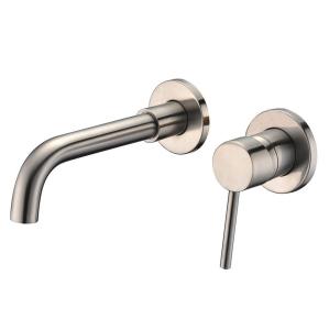 Wholesale OEM ODM Brushed Nickel Concealed Faucet Wall Mount Bathroom Basin Faucet from china suppliers