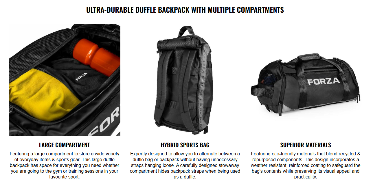 2026 FORZA Sports Ball Duffle Backpack