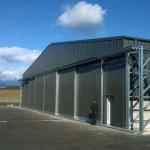 Industrial Temporary Aircraft Repair Hangar Pre Engineered H Beam Steel Airplane