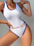 High Elasticity Ladies One Piece Swimsuit Nylon Medium Thickness