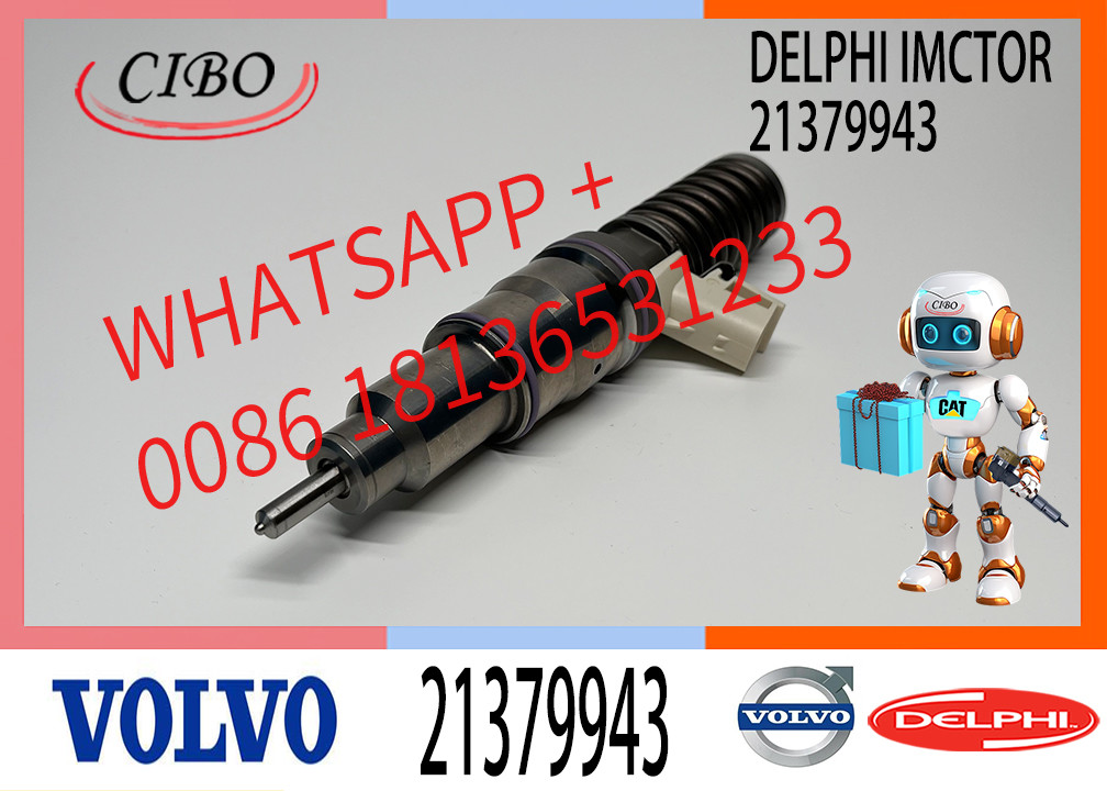 Part Number 21379943 20847327 Excavator Diesel Engine Parts Fuel Injector 21371675 21371679 21379944