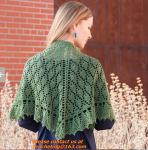 Crochet Woman Poncho, Poncho, woman poncho, poncho wrap, Green Free Knitting