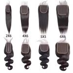 Body wave 6X6 Transparent HD Lace Frontal Raw Indian High Quality Human Hair