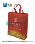 Manufacturer custom logo color printing non woven bags with handle/100gsm