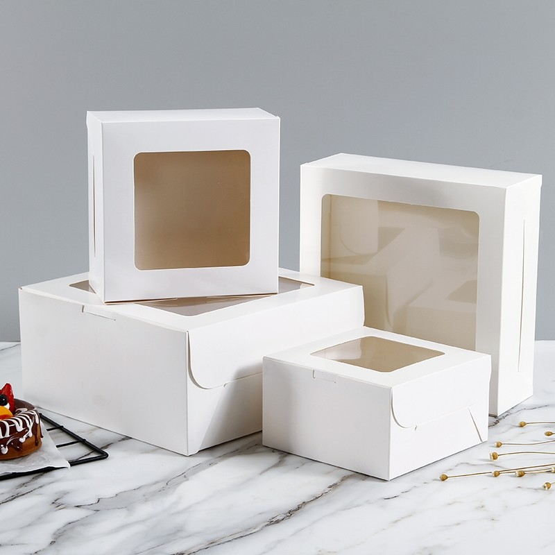 Cake Food Storage Cardboard Packaging Boxes CMYK/Pantone Printing Folders Type